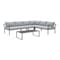 Manhattan Comfort Sunnyside Corner Patio Conversation Set with Table in Grey on Grey OD-CV026-GY - alternate 2